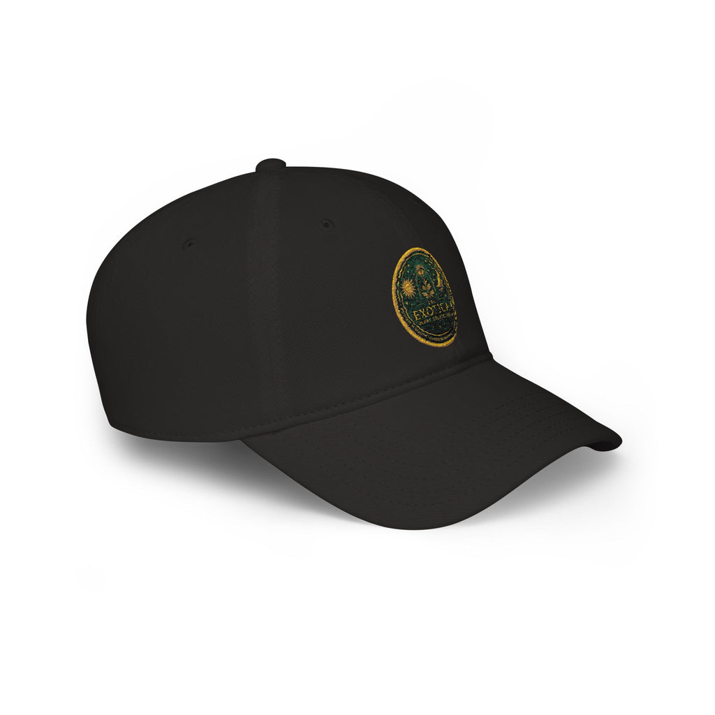 Low Profile Cap - Vintage Green Crest Embroidered Baseball Hat