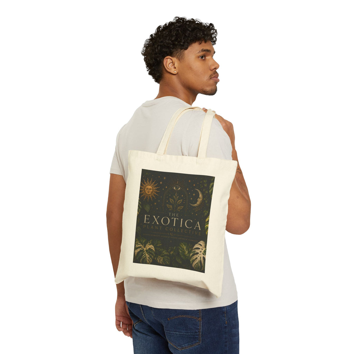 Exotica Botanical Canvas Tote Bag