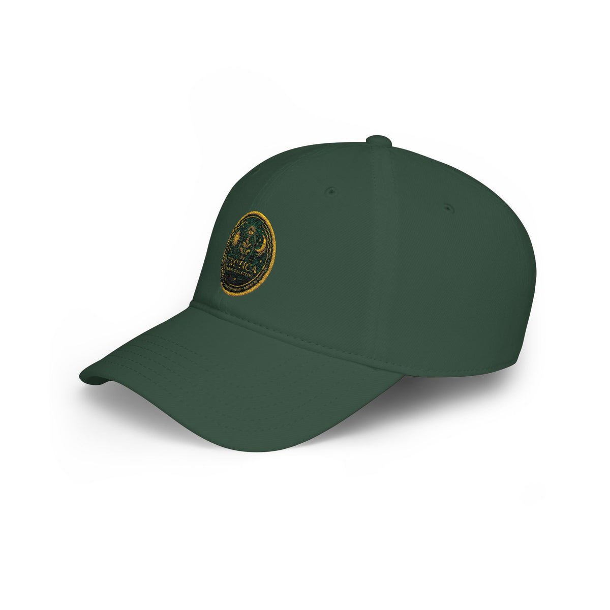 Low Profile Cap - Vintage Green Crest Embroidered Baseball Hat