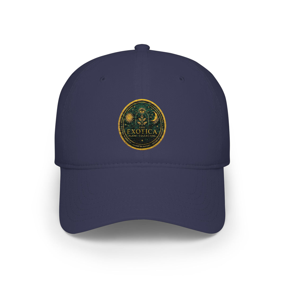 Low Profile Cap - Vintage Green Crest Embroidered Baseball Hat
