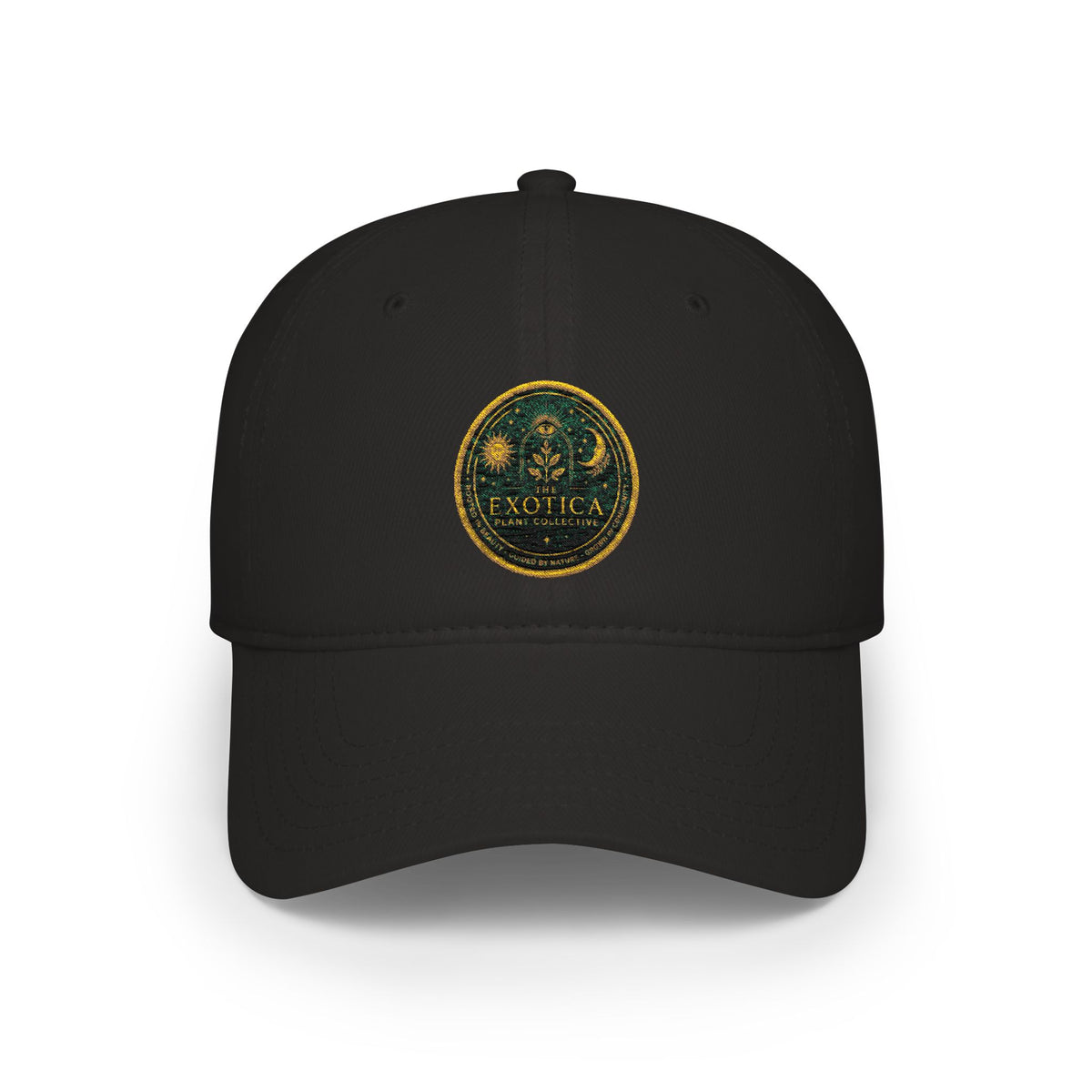 Low Profile Cap - Vintage Green Crest Embroidered Baseball Hat