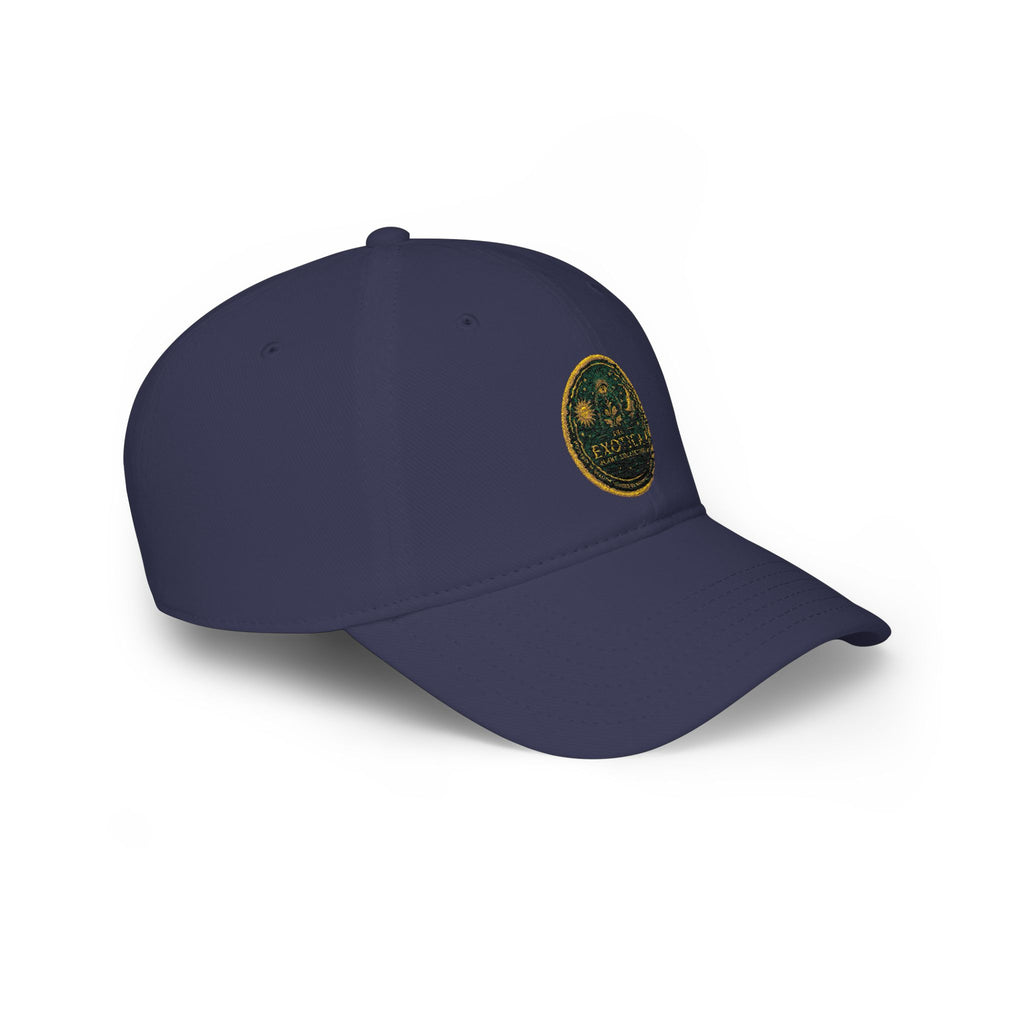 Low Profile Cap - Vintage Green Crest Embroidered Baseball Hat