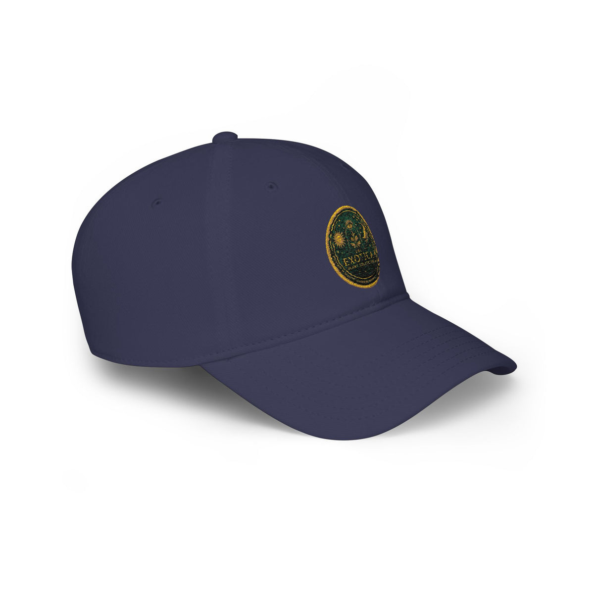 Low Profile Cap - Vintage Green Crest Embroidered Baseball Hat
