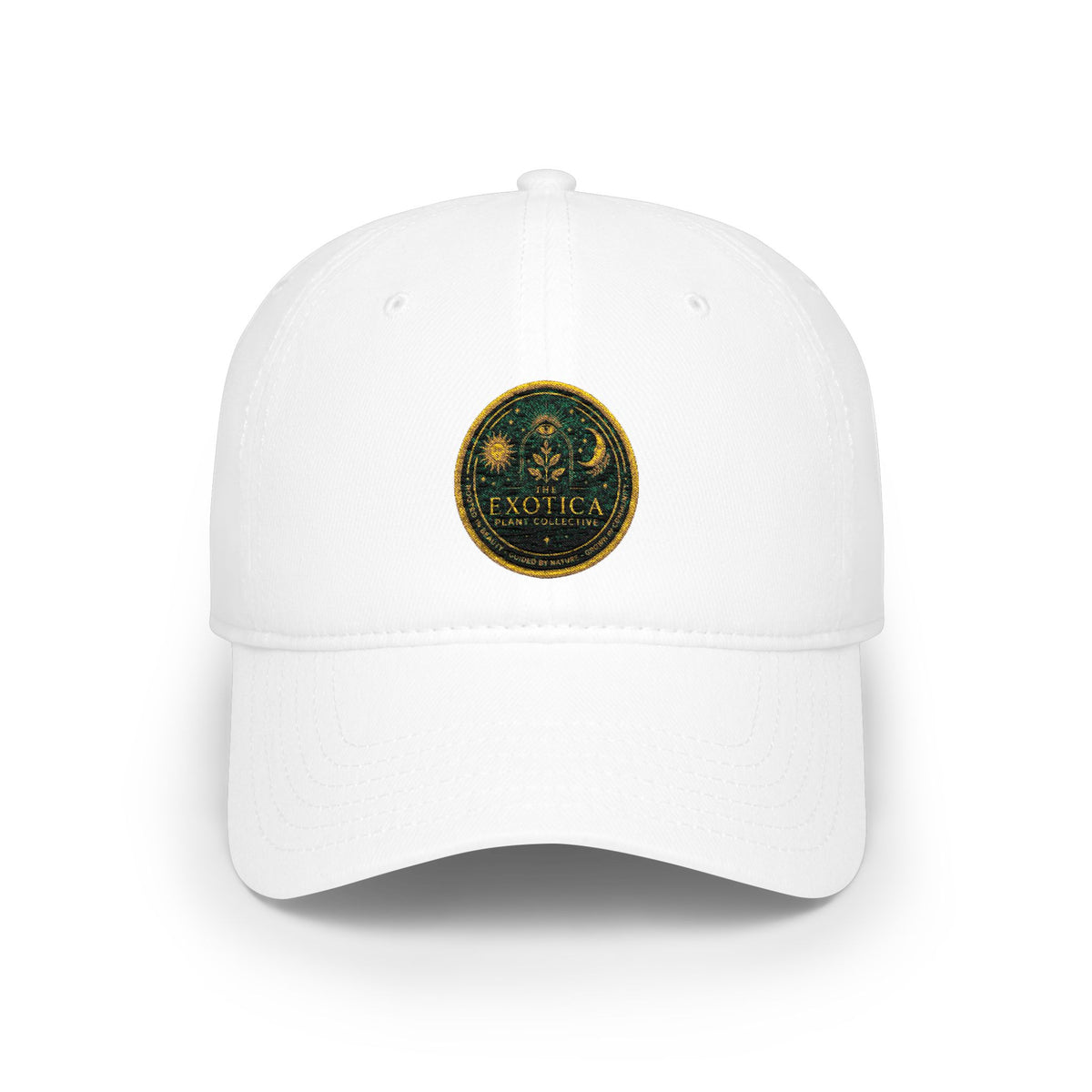 Low Profile Cap - Vintage Green Crest Embroidered Baseball Hat