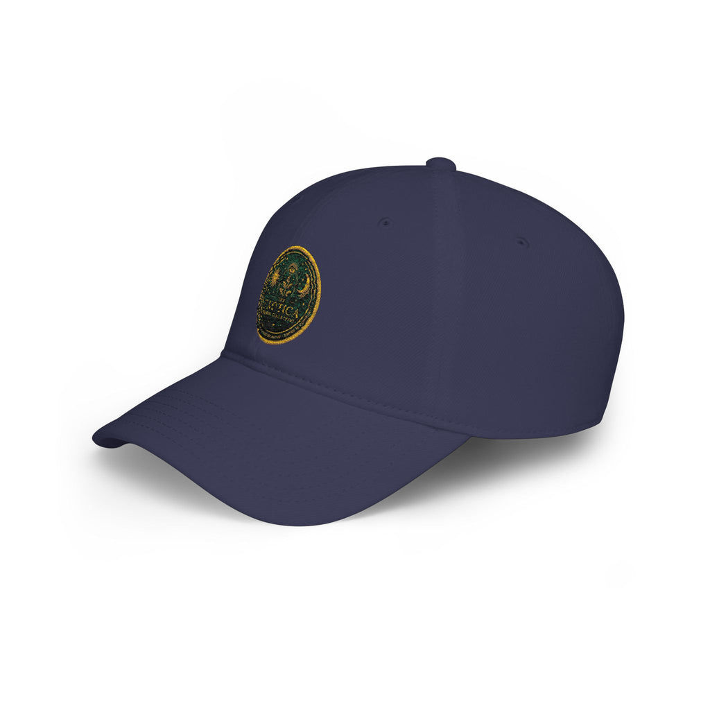 Low Profile Cap - Vintage Green Crest Embroidered Baseball Hat